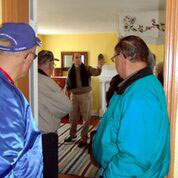 People on a tour in the Davenport House